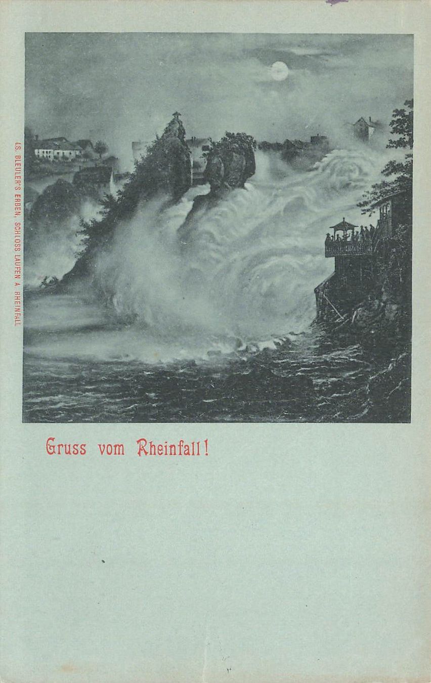 Cartoline postali: Rheinfall Litho – Usato da Biasca venduto da Blenio71