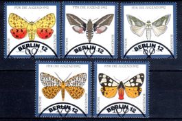 SCHMETTERLINGE 5 MARKEN AUSGABETAG DEUTSCHLAND - XX14