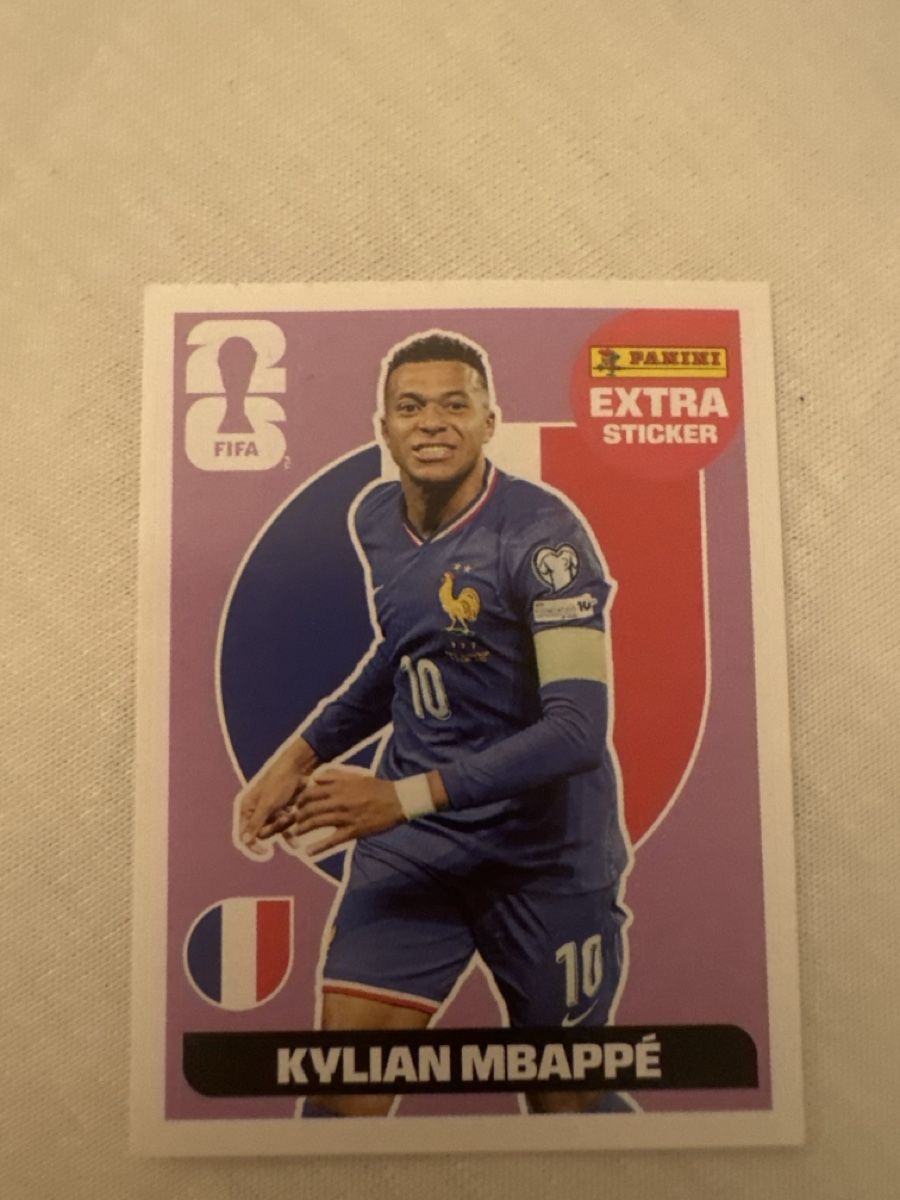 Panini Sammelbilder & Trading cards: Panini FIFA Kylian Mbappé Extra Sticker Regular – Neu und originalverpackt aus Luzern von Figeac98