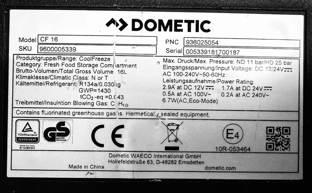 Kühlschrank: Camping Kühlschrank Dometic CF16 CoolFreeze, 12V/24V/230V – Gebraucht aus Paspels von filipolipi 4