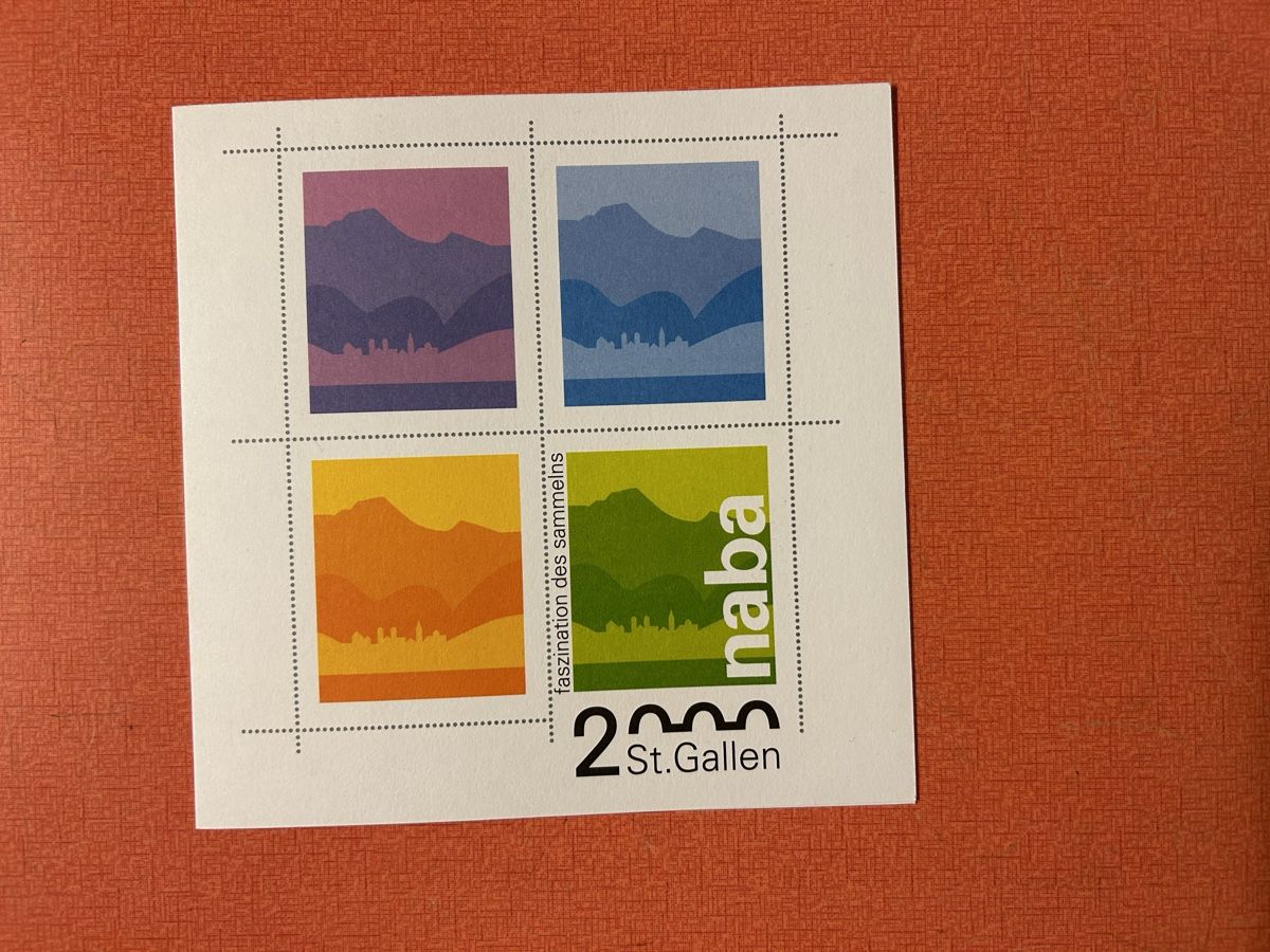 Tutti i francobolli: Briefmarken NABA 2000 St. Gallen Block gestempelt</div> – Usato da Lanzenhäusern venduto da vic63