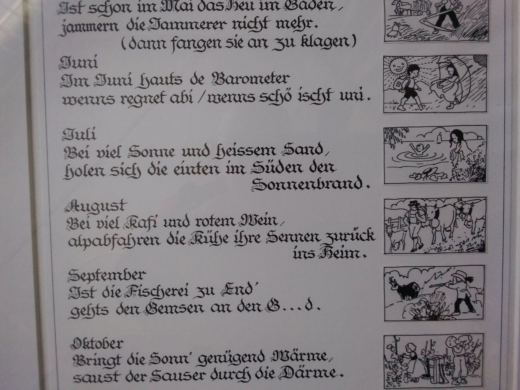 Dipinti: IMMERWÄHRENDE WETTERREGELN  J. Fässler "Genglis Sepp" – Usato da Appenzell venduto da lama19 5