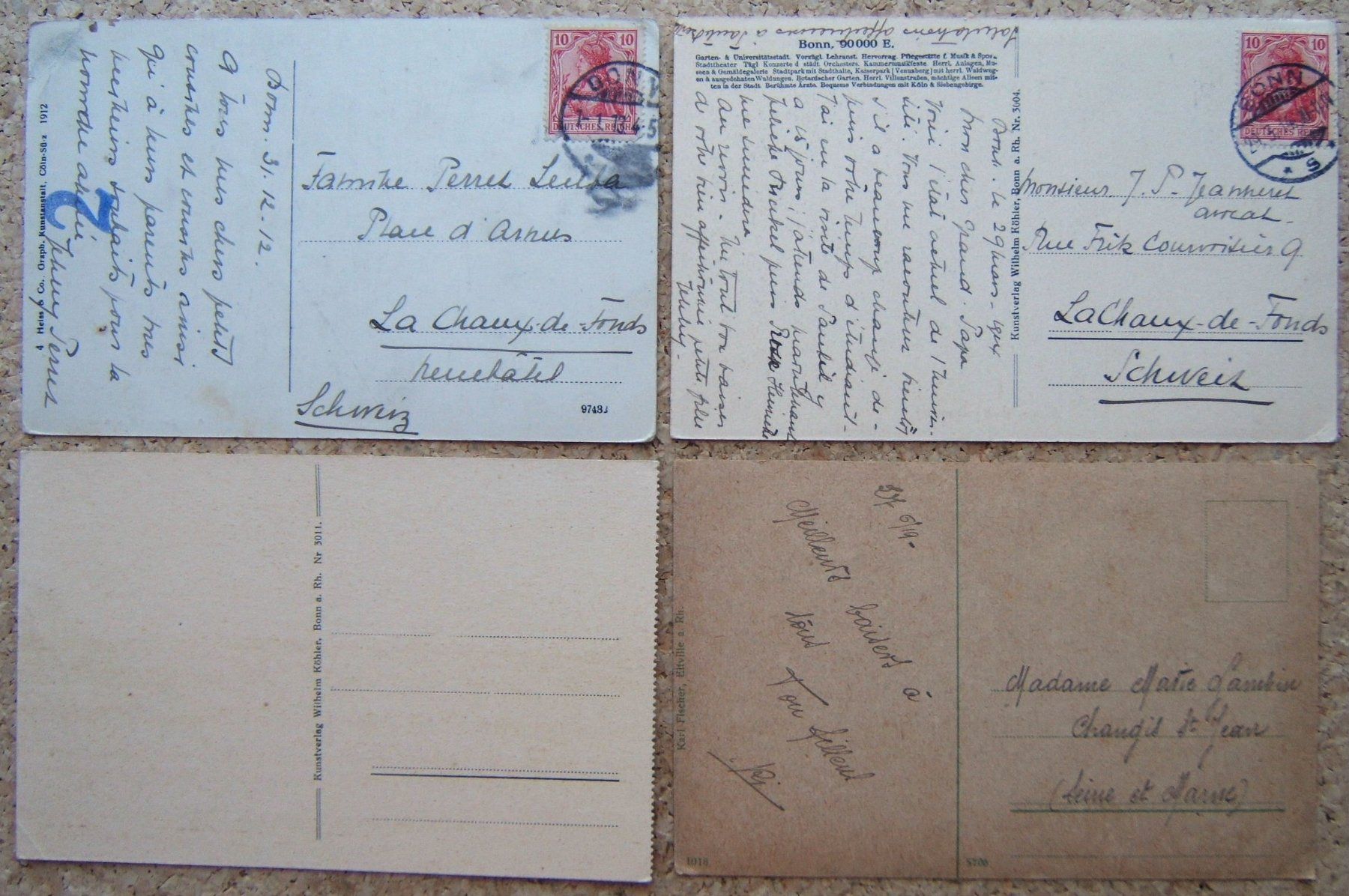 Cartes postales: 4 AK BONN – D'occasion à Brunnen par Nonne04 1