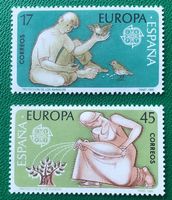 2XBriefmarke aus Spanien Ungestempelt  Siehe Original Fotos