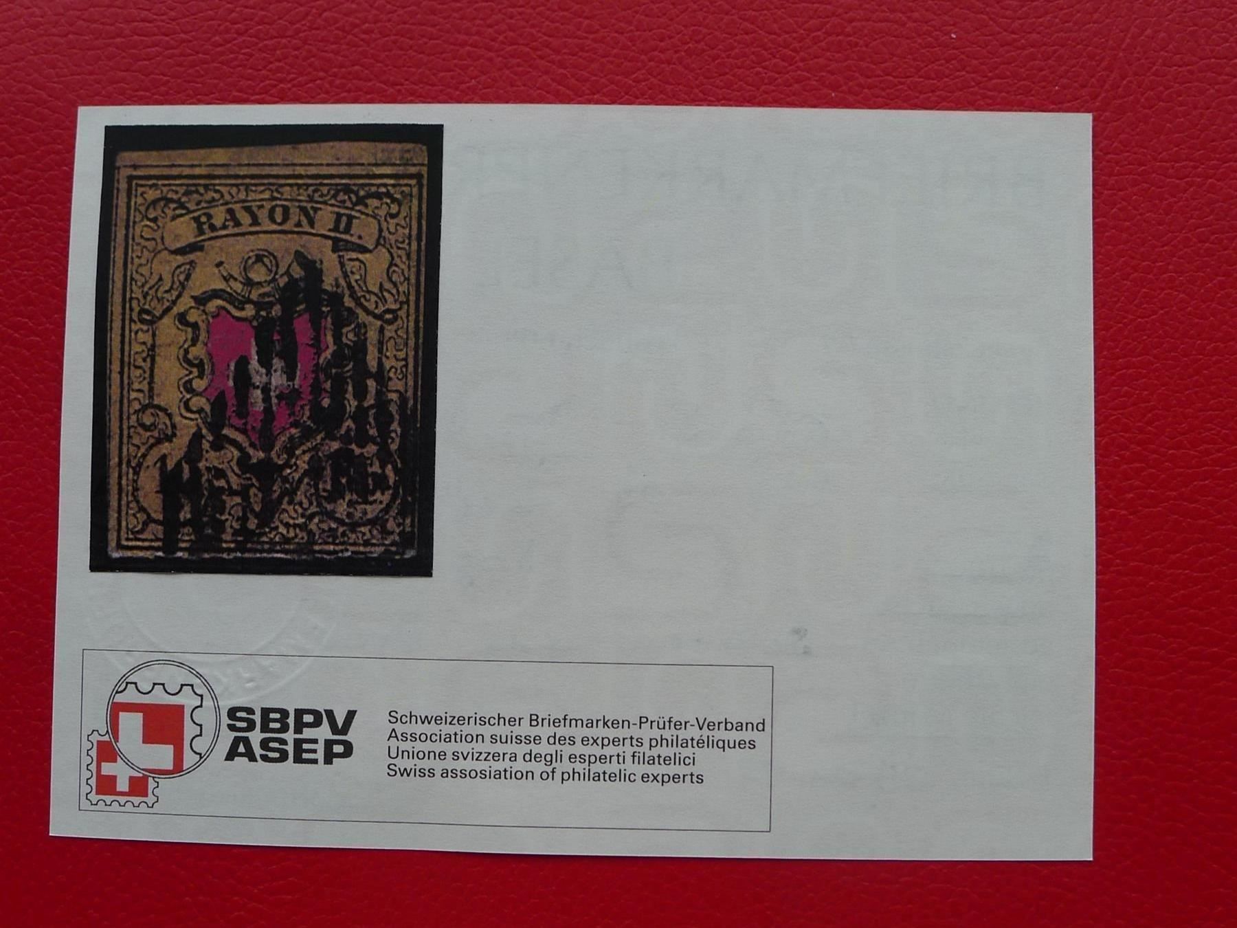 Alle Briefmarken: 16II.1.09, T.2 B-RO Kartonpapier+Bogenrand, 450.-+ Befund – Gebraucht aus Sursee von Luzernerraute 3
