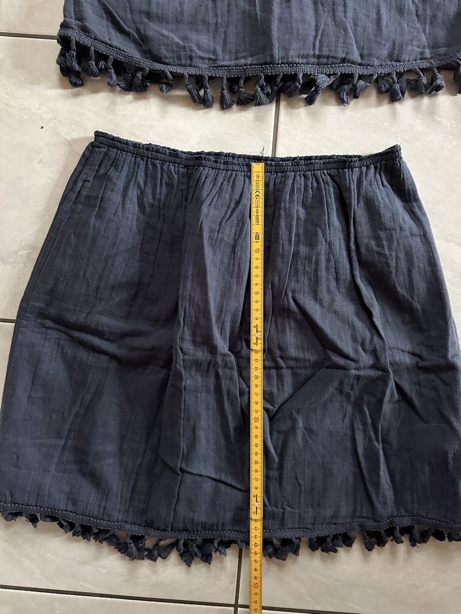 Mango Kleider: Set Top und Rock dunkelblau mit Fransen Grösse M – Gebraucht aus Hergiswil NW von kaufe_at_kaufmann 5