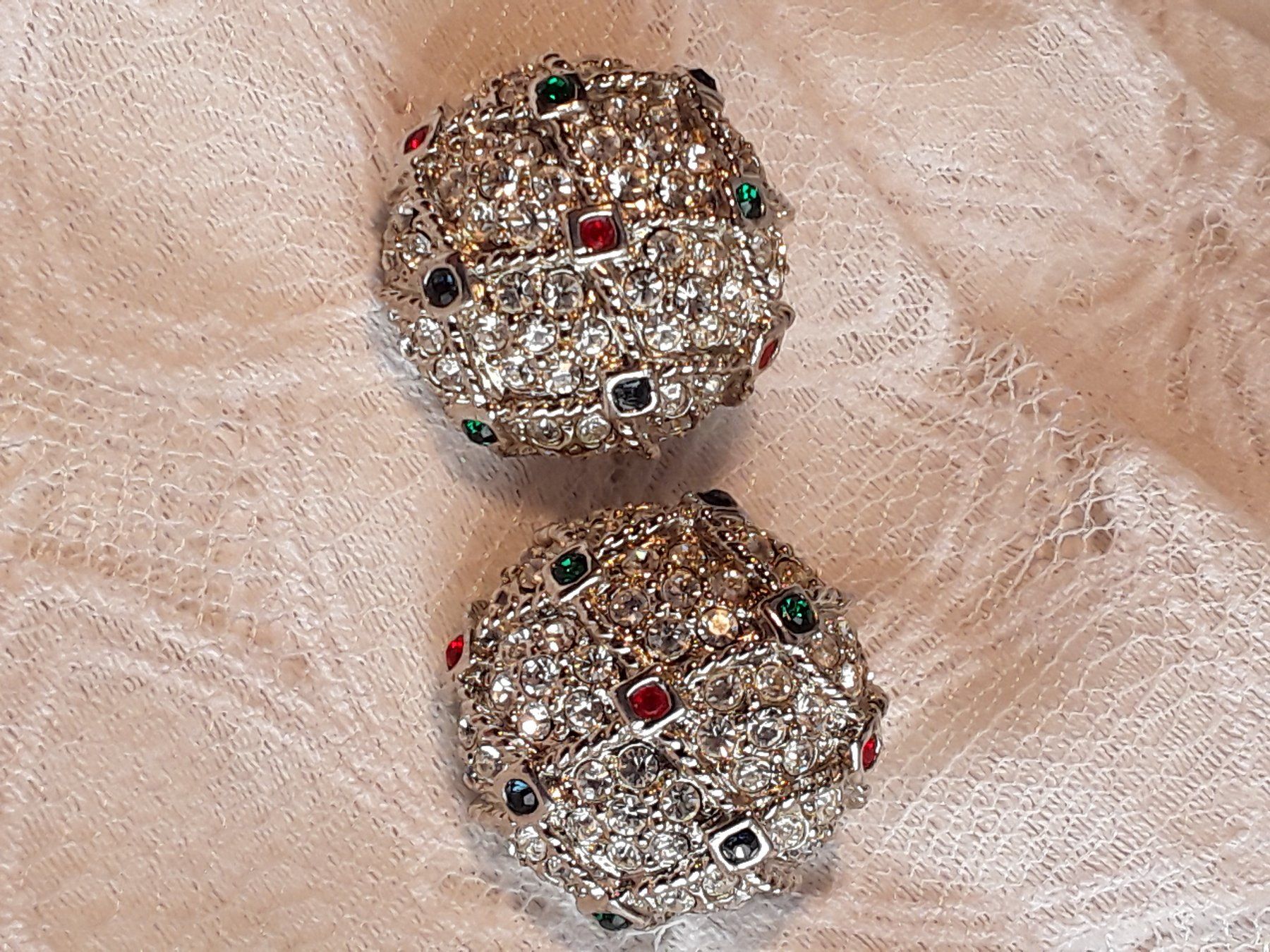 Orecchini pendenti & Orecchini a lobo: Vintage luxuriöse Strass Ohrclips 80er – Usato da Zürich venduto da helsan 3