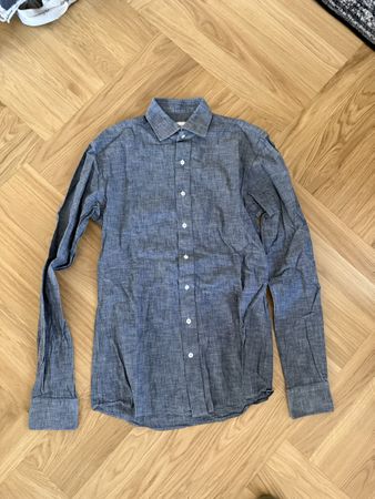 Pelikamo - Blue Denim Blend Shirt - Long Sleeve