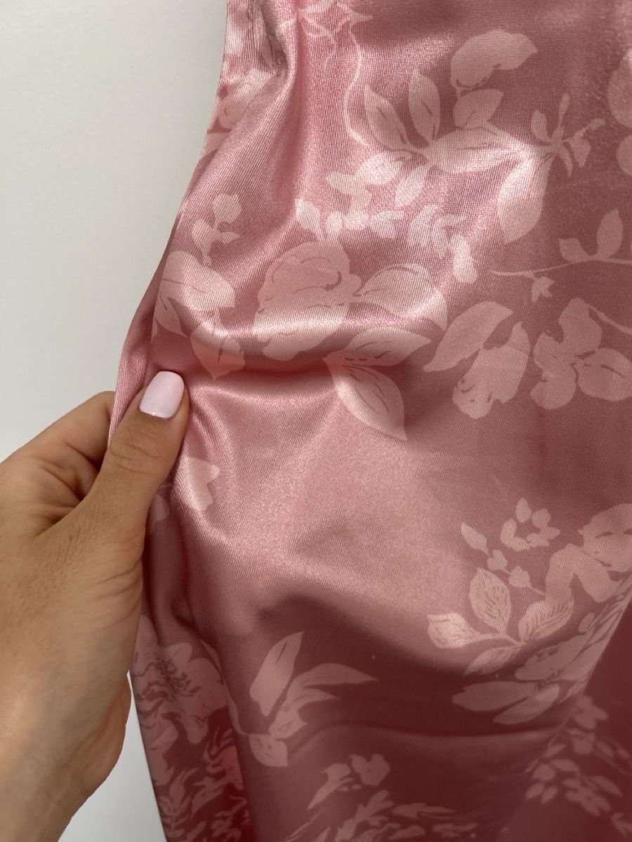 Vestiti: Rosa Satin-Kleid mit Blumenmuster – Usato da Schwarzenbach SG venduto da spa_28pd 4