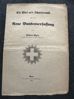 Schweiz 1872 – Neue Bundesverfassung – Wilhelm Vigier
