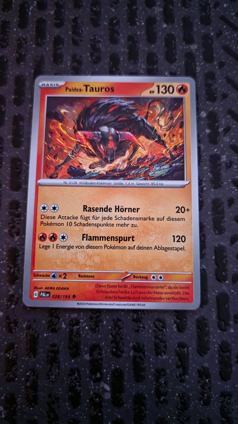Pokémon Carte collezionabili: Paldea-Tauros 028/193 – Usato da Rorschach venduto da Craint 1