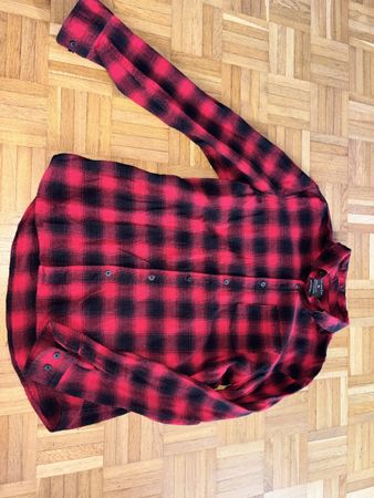 Holzfäller Hemd, rot/schwarz kariert, Grösse M, Top! (51)
