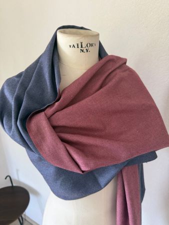 Neu Foulard Schal 50%Viskose 30% Cashmere 20 %Wolle