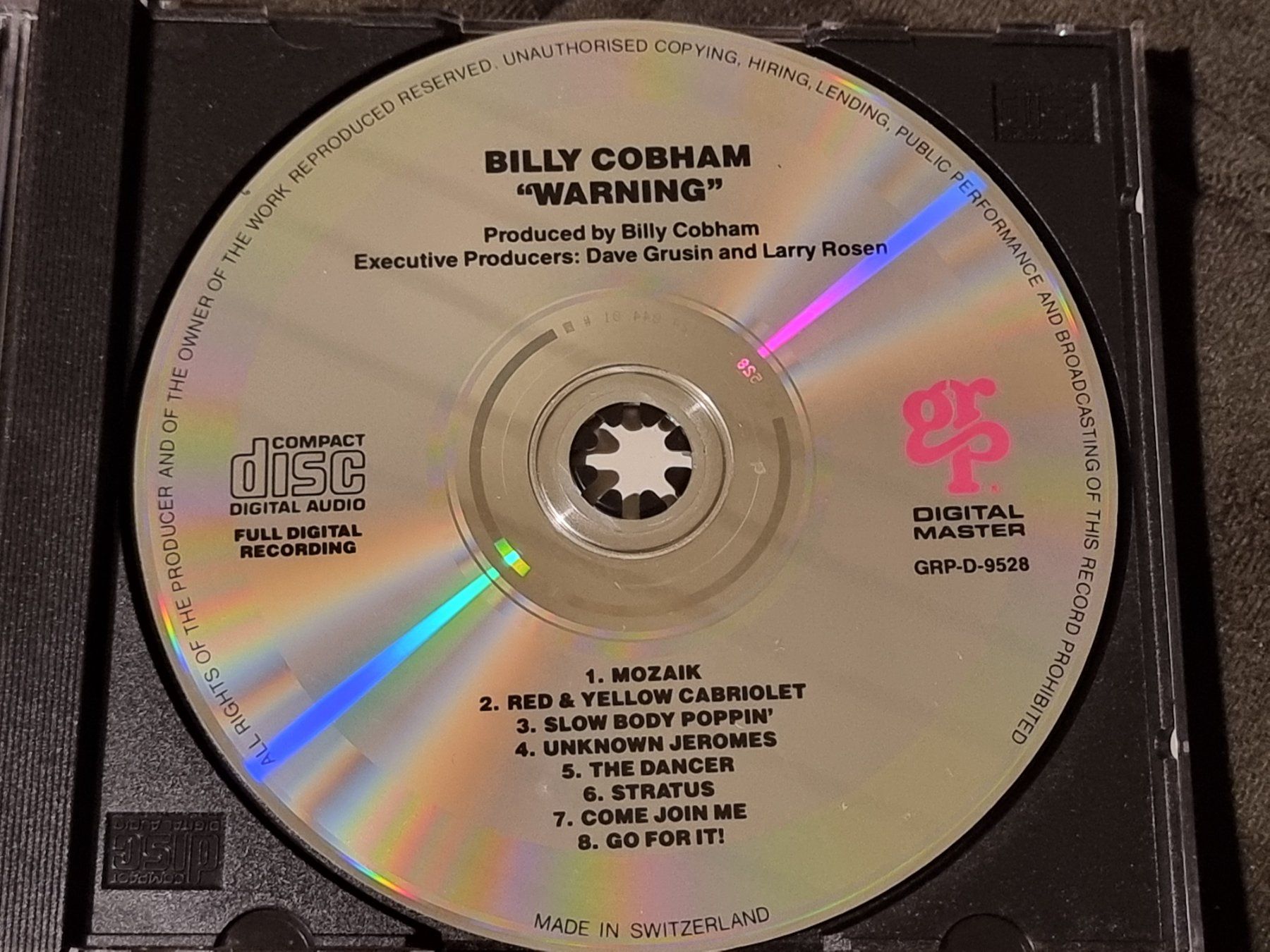 CD: Billy Cobham : "Warning" CD GPR Digital Master – Usato da Villigen venduto da Tschachtlan 2