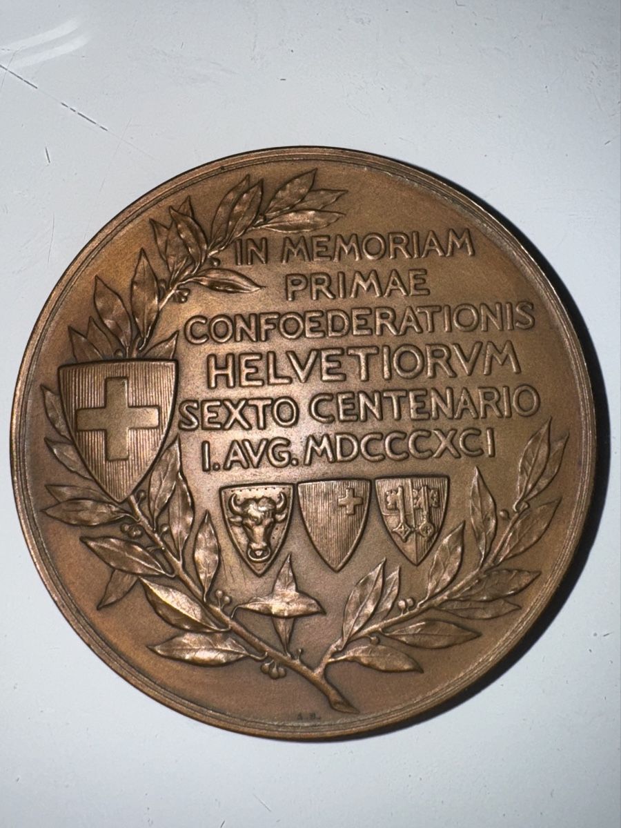Alle Münzen: Bronze Medaille 600Jahre Eidg. 1891 – Gebraucht aus Aesch LU von TGC4Gs 1