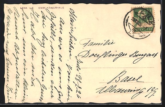 Cartoline postali: Lenk i. S., Die Pension Simmentalerhaus – Usato da Berlin venduto da bartko-reher 1