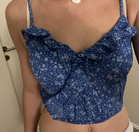 Blumen Top Sommer S - leichtes Träger Top für warme Tage!