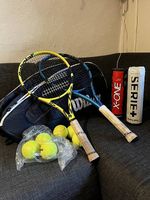 2 racchette da tennis e borsa portaracchette