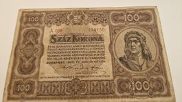 Alte Ungarische 100 Kronen Banknote 1920er Jahre