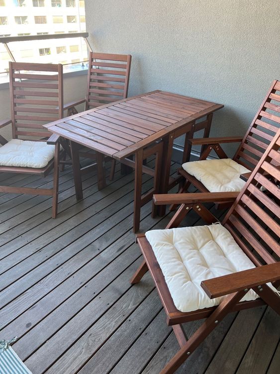 Garten/Balkon Klappbar Tisch Set (Ikea ÄPPLARÖ) neuwertig Kaufen