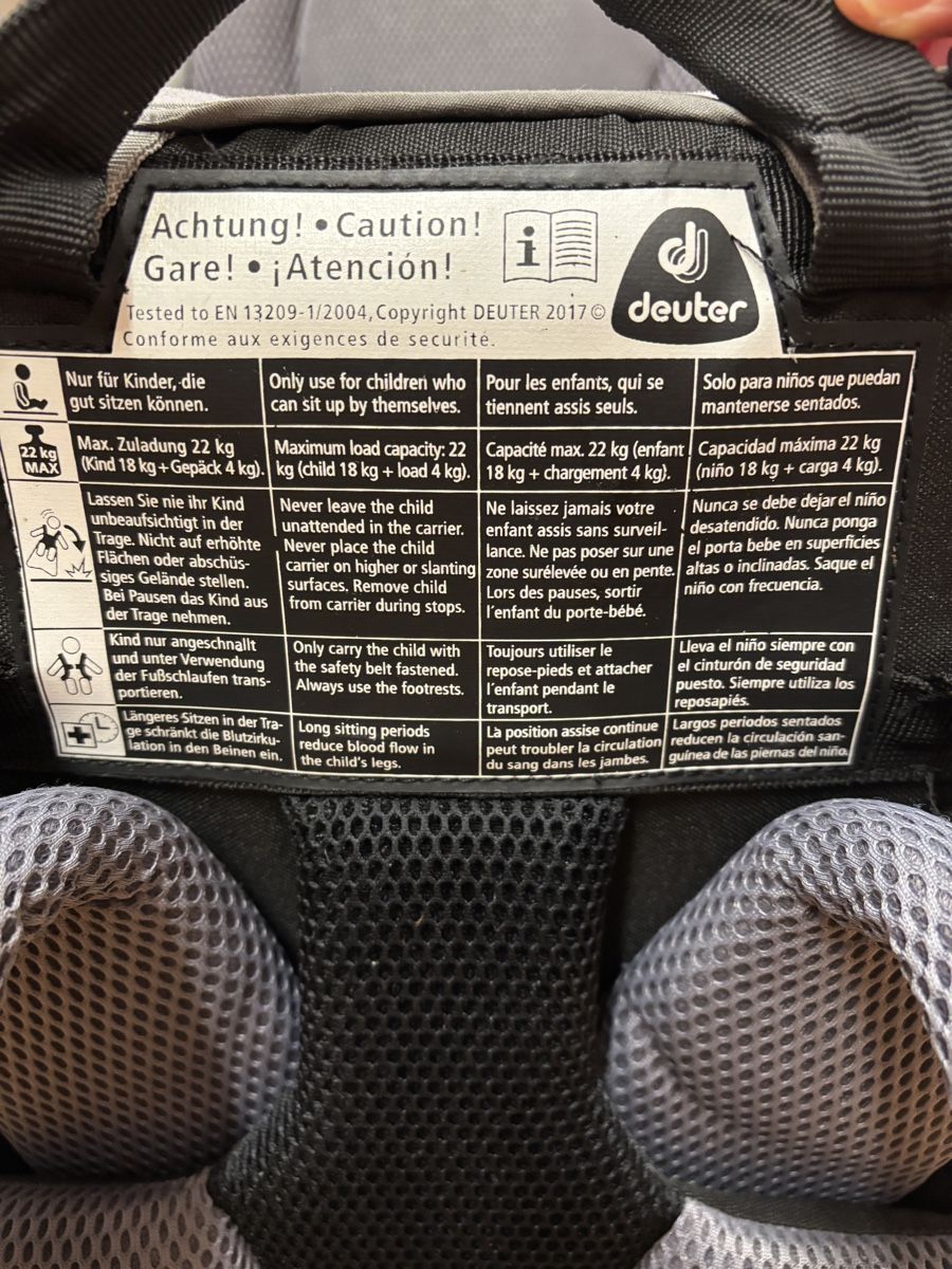 Deuter Marsupi portabebè: Deuter Kindertrage Aircontact Varifit – Usato da Büren an der Aare venduto da Nikito2001 3