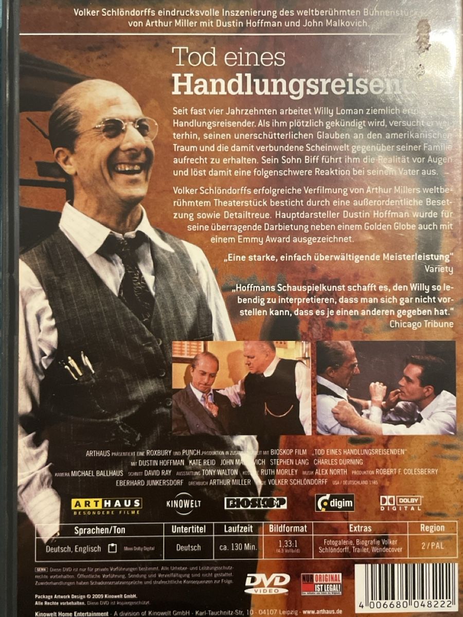 Tutti i DVDs: Tod eines Handlungsreisenden (1985) – Usato da Waldenburg venduto da Mimily33 1