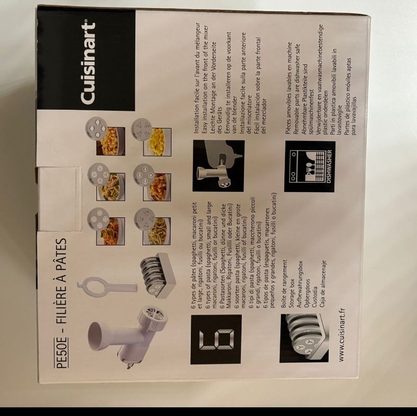 Cuisinart Elettrodomestici da cucina: Cuisinart PE50E Pasta Aufsatz – Nuovo e nell'imballaggio originale da Roggwil TG venduto da con_j8gh