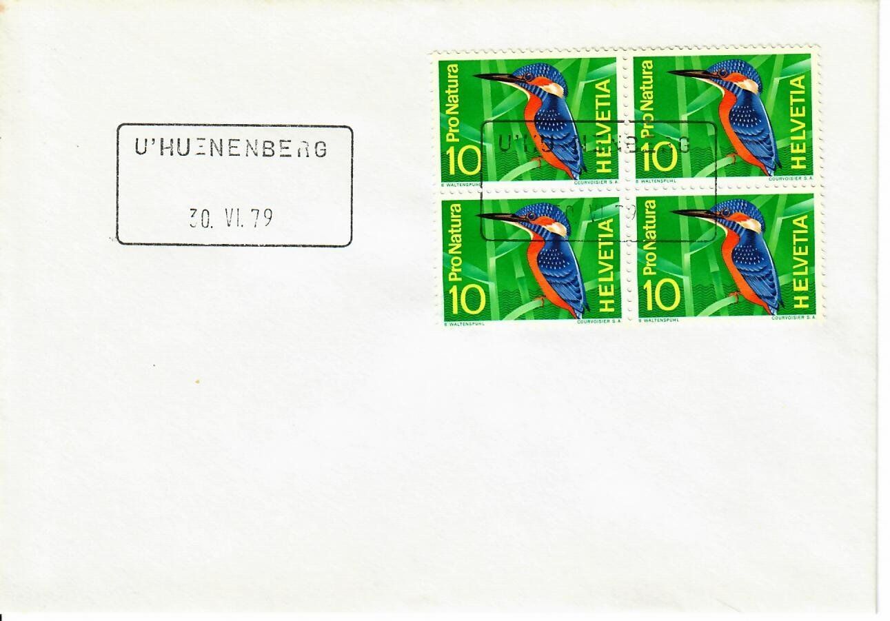 Alle Briefmarken: Aushilfsstempel U`Huenenberg – Gebraucht aus Hochdorf von Ziegel-16