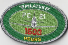 Pilatus PC-21 1500 Hours Aufnäher Neu mit Klett Stoff.