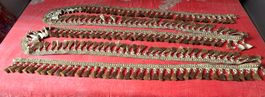 Edle Posamentenborte mit Quasten, Gold/Beige, ca. 6m, NEU!
