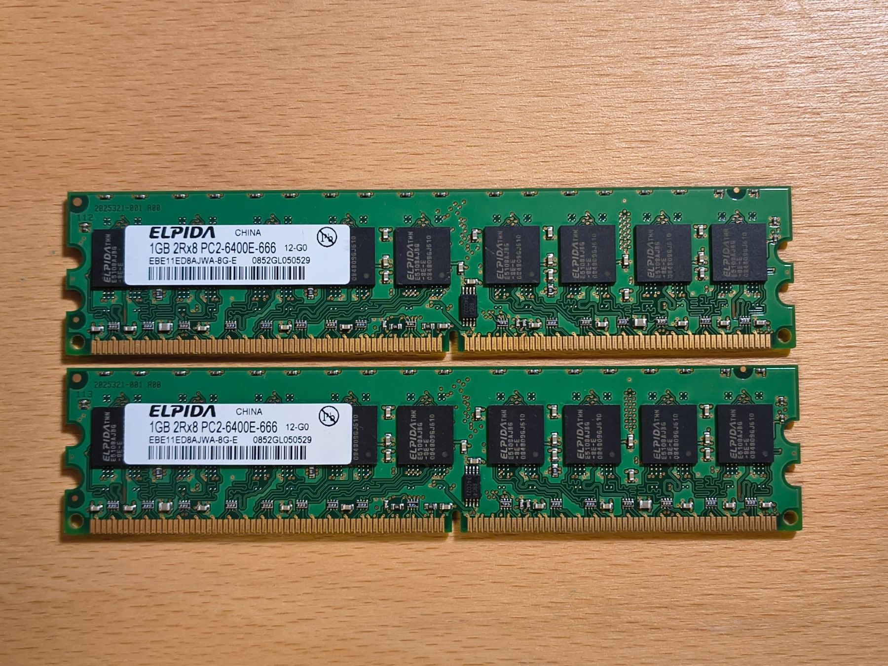 Memory / RAM: RAM Speicher 2x1GB PC2-6400E – Gebraucht aus Schachen b. Reute von mys_iak 1