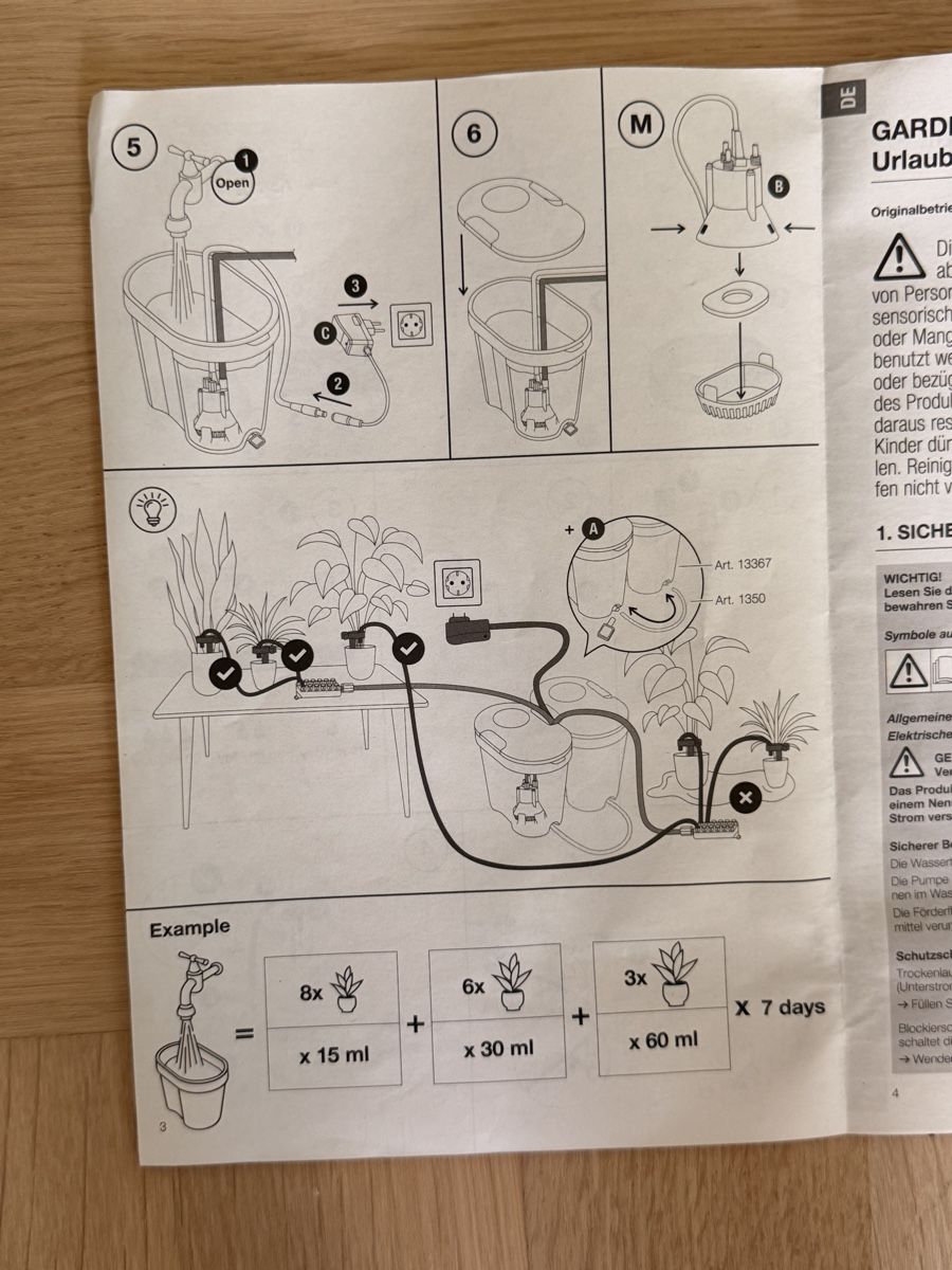 Gardena Tubi & Tubi flessibili: Gardena Bewässerungssystem inkl. 3 Wasserbehälter – Nuovo (secondo la descrizione) da Thalwil venduto da tho_x5jn 4