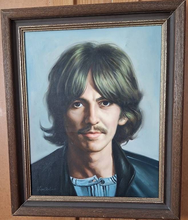 Dipinti: Beatles Bild George Harrison Leinwand handgemalt – Usato da Rüti ZH venduto da Liliane_market