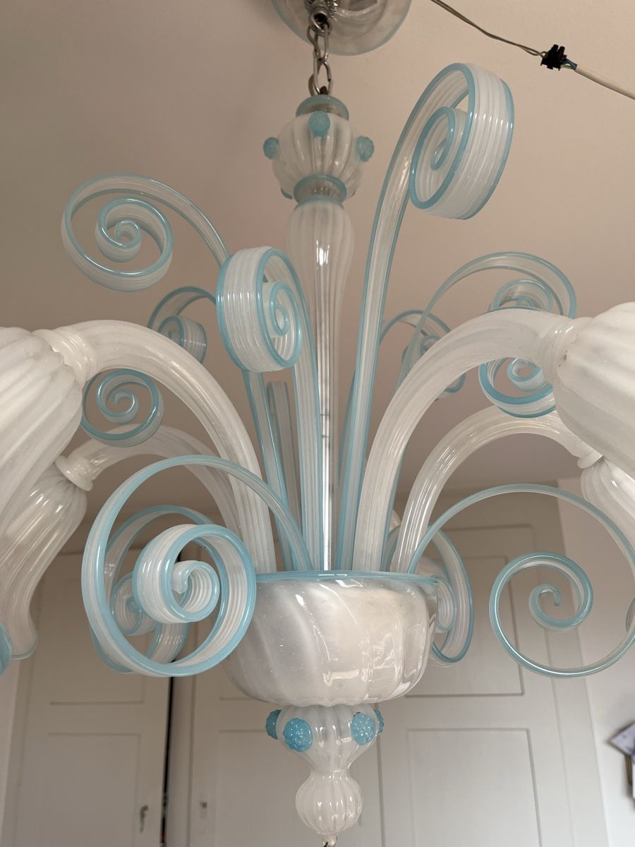 Lampadari & plafoniere: Mid Century Murano Glas Kronleuchter  – Usato da Bern venduto da fotolog111 6