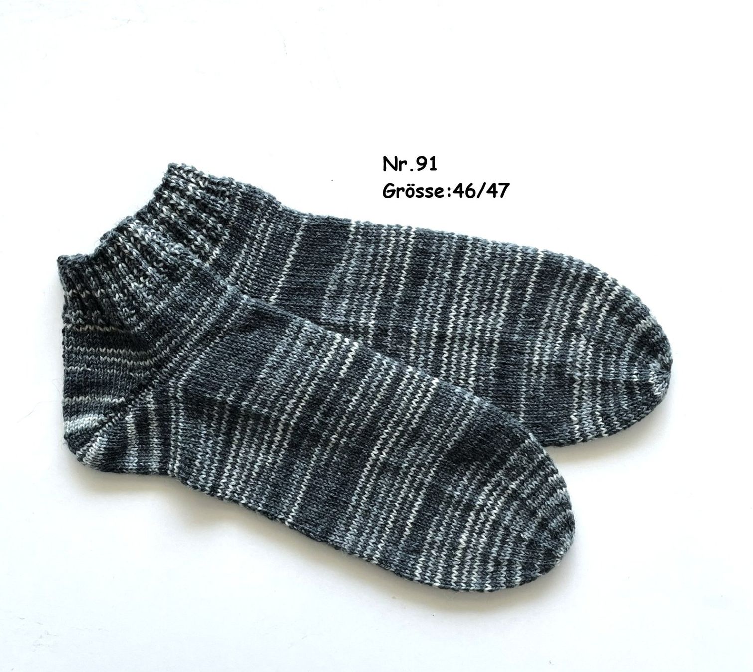 Calze: Sneaker - Socken handgestrickt  Gr.46/47  Nr.91 – Nuovo e nell'imballaggio originale da Täuffelen venduto da wollness