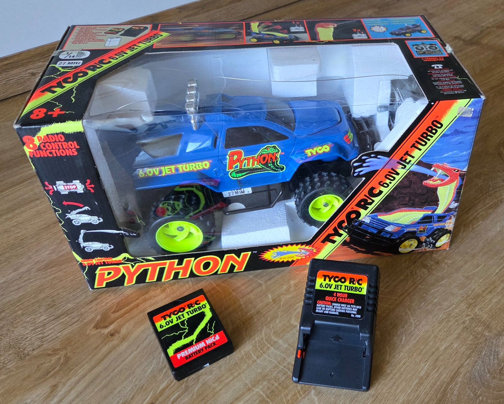 Tyco Modellismo RC: Tyco Python RC 6V Jet Turbo "NEU" Getestet OVP RTR Akku – Nuovo e nell'imballaggio originale da Rheinau venduto da tobitobsen80 9
