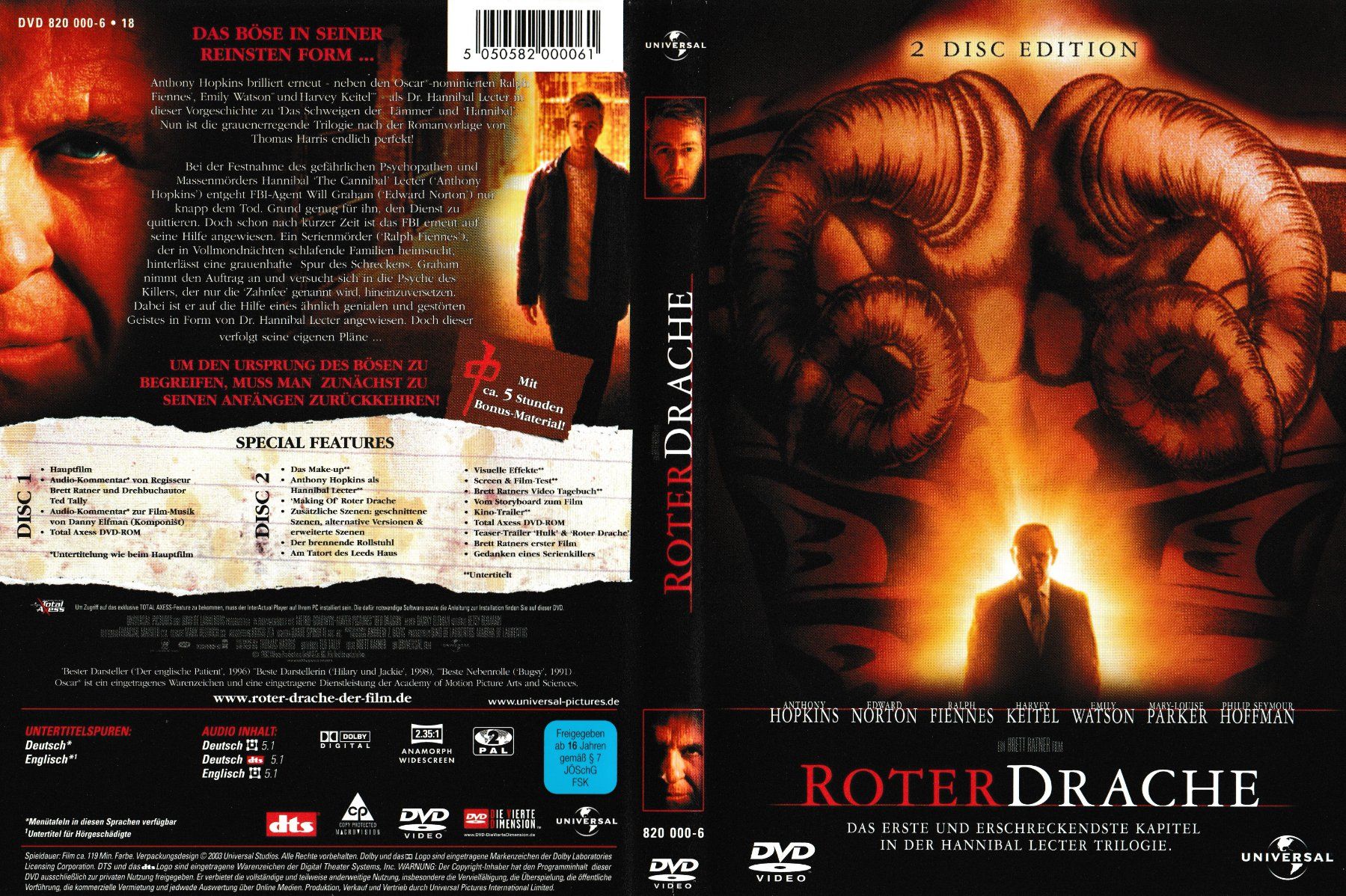 Tutti i DVDs: DVD - Roter Drache / 2Disc Edition – Usato da Langnau am Albis venduto da MediaRescuerKeLoX