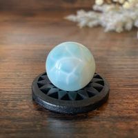 ✲ Larimar Kugel mit Sockel ✲ Ø 21,6mm /15g  Larimar Sphere