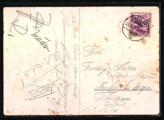 Ansichtskarten: Aarau, Bauschule, Diplom 1938, Absolvia – Gebraucht aus Berlin von bartko-reher 1