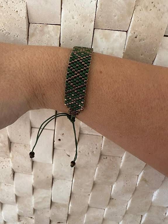 Bracciali & Braccialetti: Miyuki Perlenarmband Dunkelgrün – Usato da Au ZH venduto da ali_tf7f 1