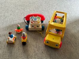 Fisher Price Spielzeugset ,Bus ,Telefon ,Fahrzeuge ,Vintage