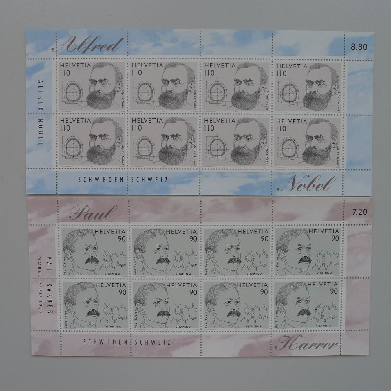 Tutti i francobolli: 1982-2001, 11 gestempelt + 9 ** Kleinbogen FW: 38.- – Usato da Sursee venduto da Luzernerraute 2