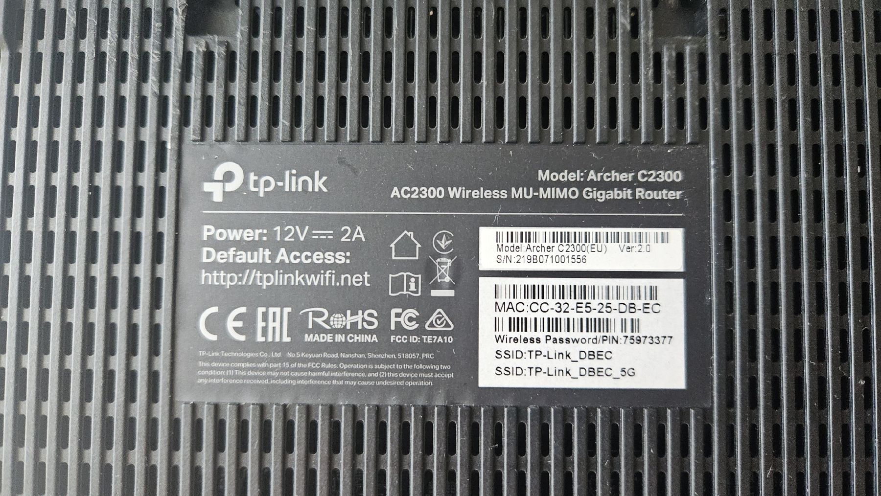 TP-Link Modem & Router: Routeur TP-Link Archer C2300 Gigabit MU-MIMO – Usato da Le Landeron venduto da C_e_d_r_i_c 1