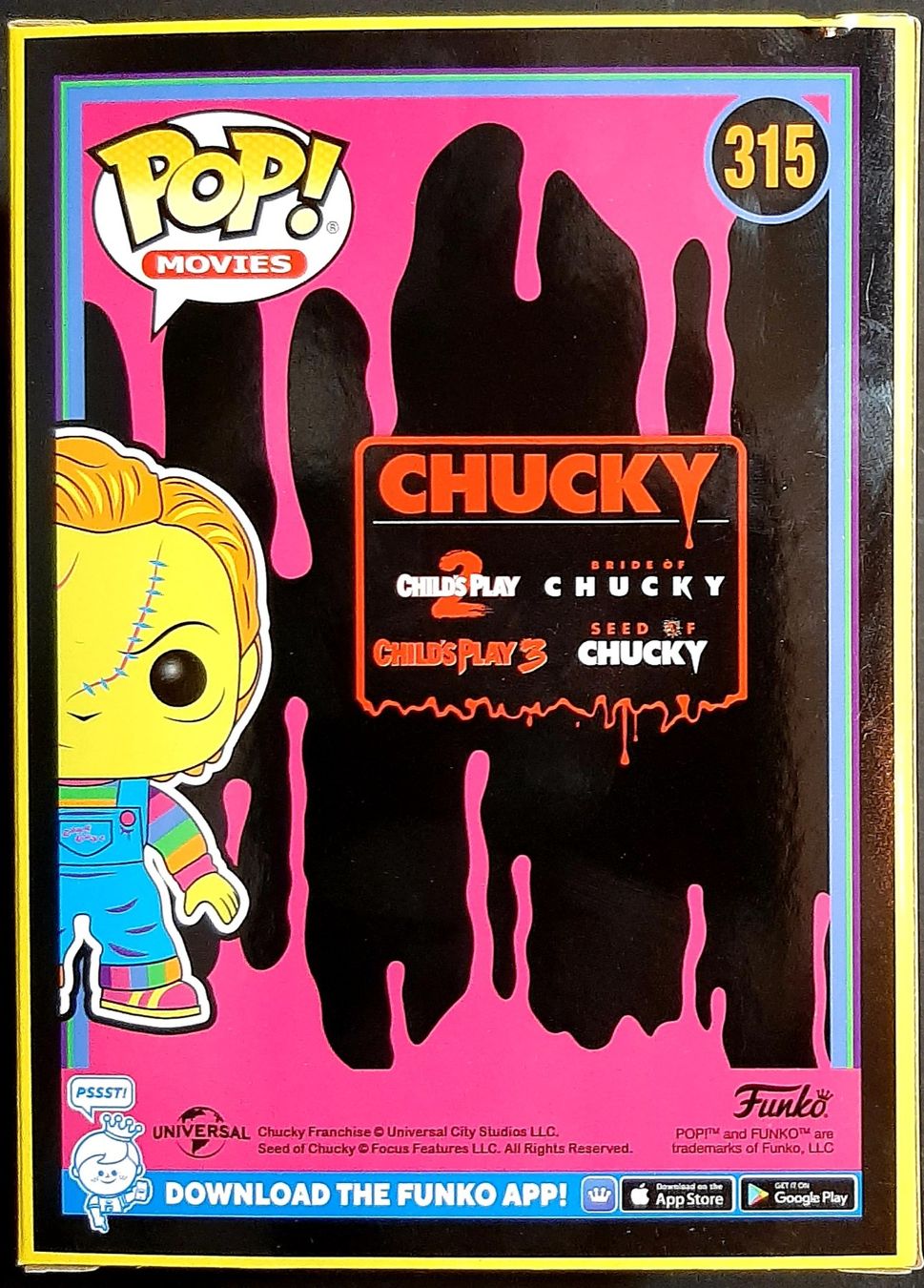 Funko Statuette: Funko Pop Chucky Blacklight – Nuovo e nell'imballaggio originale da Montet (Glâne) venduto da KOADA 1