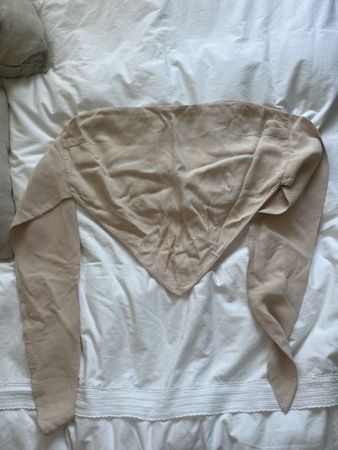 Zara Beige Knotted Crop Top - Size L - Perfect for Summer!