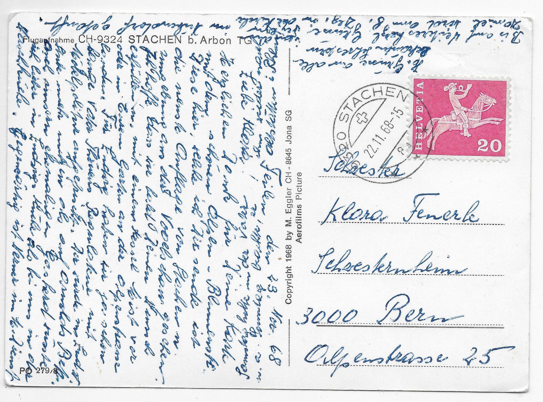 Cartoline postali: Flugaufnahme Arbon mit Umgebung & Bodensee – Usato da Hefenhofen venduto da Richsalz 1