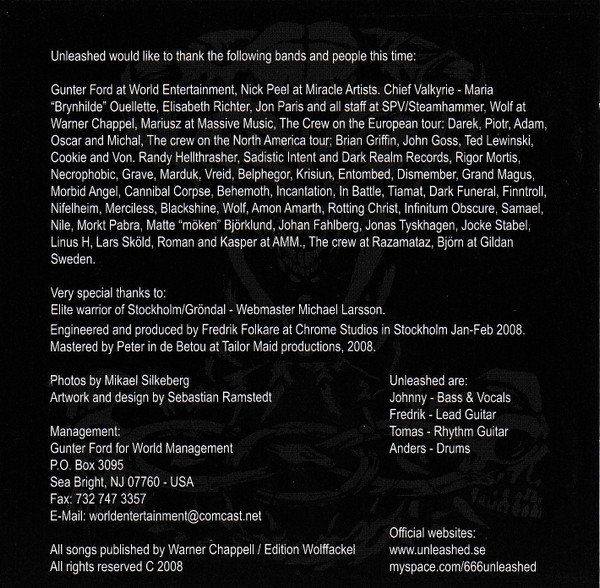 CD: Unleashed – Hammer Battalion - Vergriffen - b – Usato da Brittnau venduto da Zibu 4