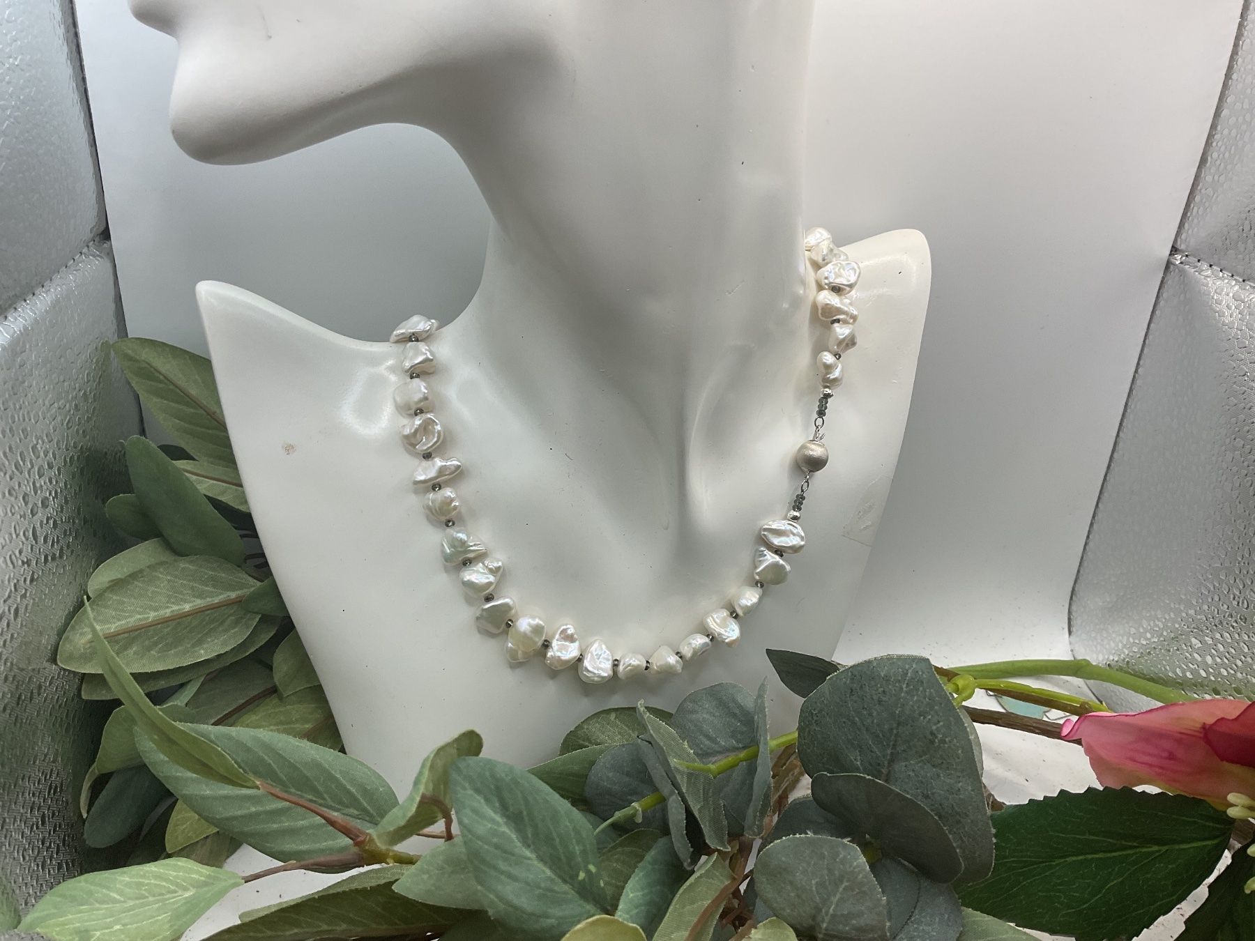 Altri gioielli: Set Collier und Ohrringe, Keshiperlen, Sterlingsilber – Nuovo (secondo la descrizione) da luzern venduto da Alpendorf1 3