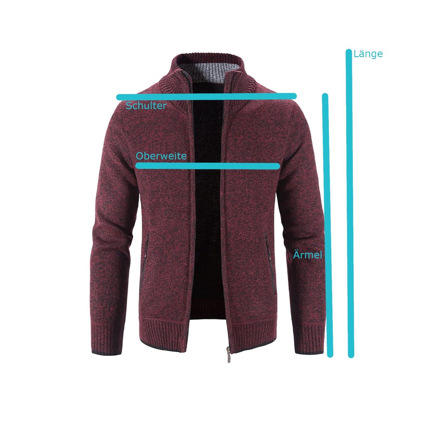 Pullover & Sweatshirts: XL Herren Strickjacke Strickpullover mit Reisverschluss – Neu und originalverpackt aus Hundwil von Mr.Wong 4