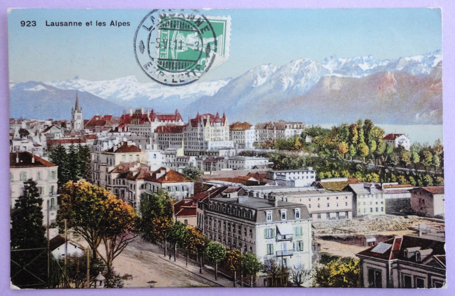 Cartoline postali: Lausanne et les Alpes – Usato da Fétigny venduto da Billy2miny